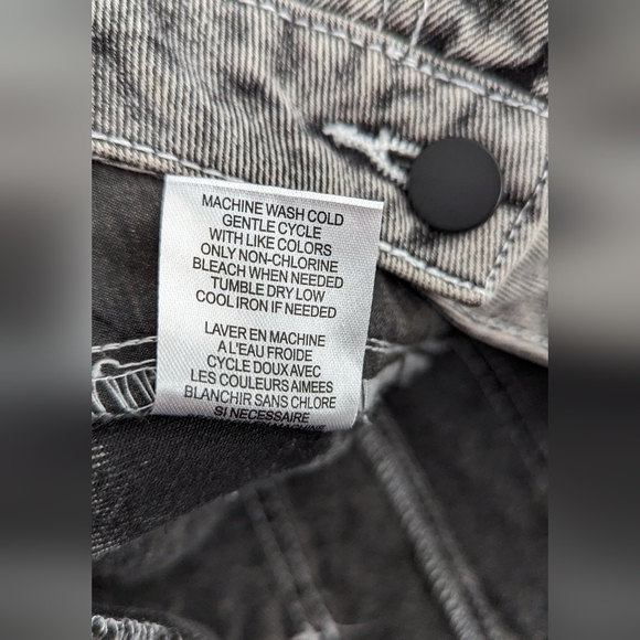 love, Fire Black Denim A-Line Skirt - Picture 10 of 13